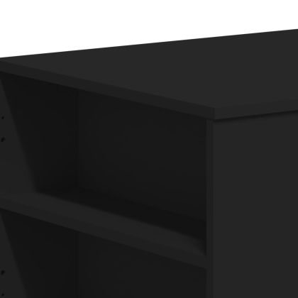 Кафе маса, черна, 102x55x42 см, инженерно дърво