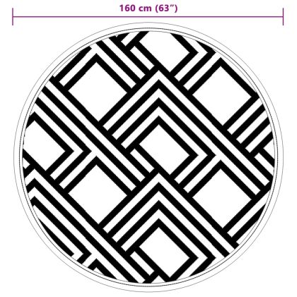 Килим за открито, ARAKIL сив, Ø160 см, PP