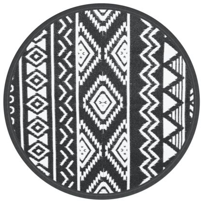 Килим за открито, ARAKIL черен, Ø200 см, PP