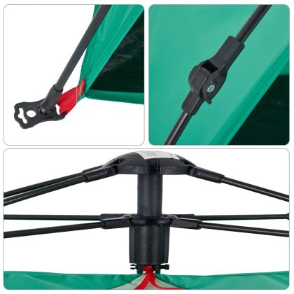 Плажна палатка, 2-местна, морско зелено, бързо освобождаване