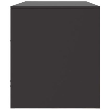 ТВ шкаф, черен, 99x39x44 см, стомана