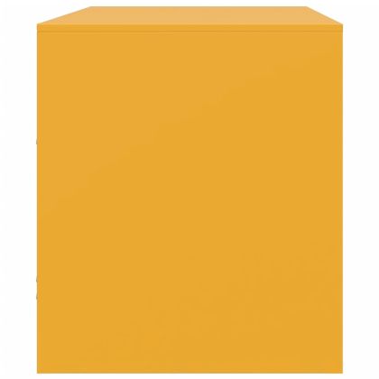 ТВ шкафове, 2 бр, горчица жълто, 67x39x44 см, стомана