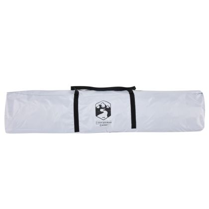 Куполна къмпинг палатка 2 души бял затъмняващ плат водоустойчив