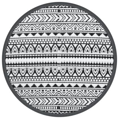Килим за открито, ARAKIL черен, Ø160 см, PP