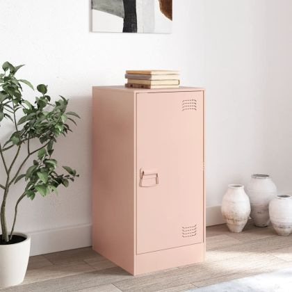 Бюфет, розов, 34,5x39x73 см, стомана