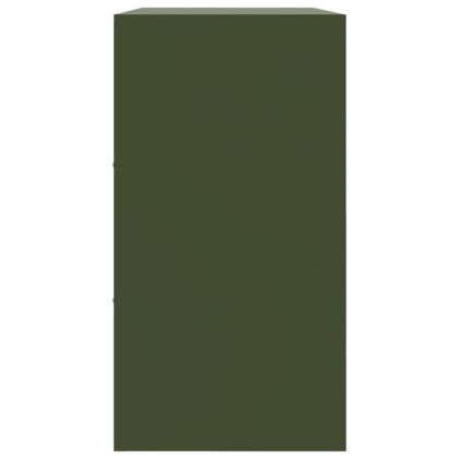 Бюфет, маслиненозелен, 99x39x73 см, стомана