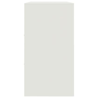 Бюфет, бял, 99x39x73 см, стомана