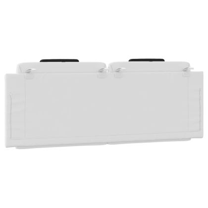 Мека табла за легло Viana, бяла и черна, 140 см, изкуствена кожа