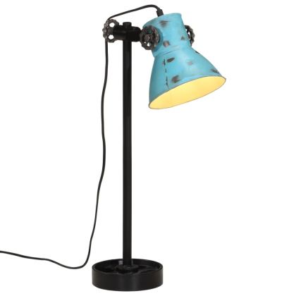 Настолна лампа, 25 W, състарено синьо, 15x15x55 см, E27