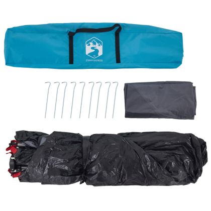 Къмпинг палатка куполна 4-местна синя бързо освобождаване