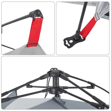 Плажна палатка, сива, бързо освобождаване, водоустойчива