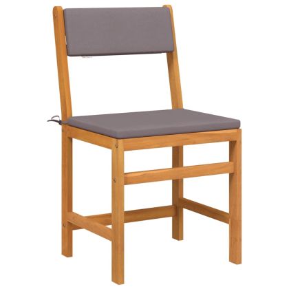 Балконски комплект с възглавници, 3 части, акация масив