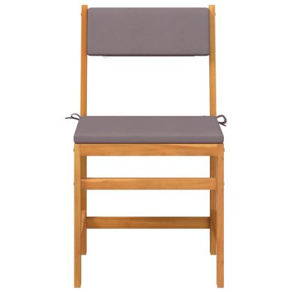 Балконски комплект с възглавници, 3 части, акация масив