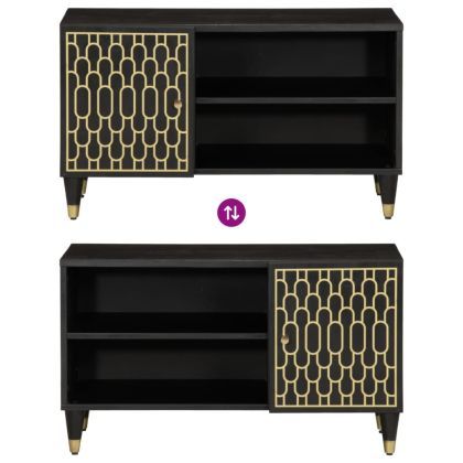 ТВ шкаф, 80x31,5x46 см, мангово дърво масив