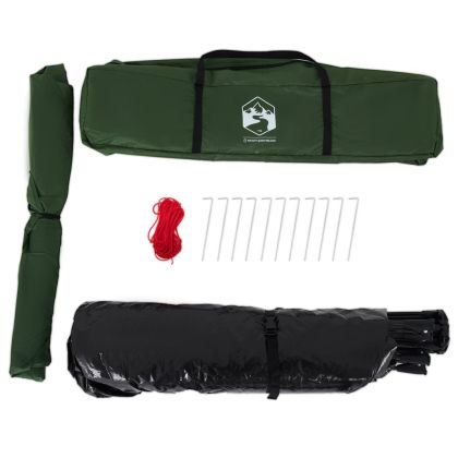 Къмпинг палатка, кабинна, 4-местна, зелена, бързо освобождаване