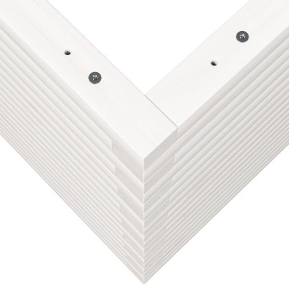 Градински сандък, бял, 90x60x68,5 см, масивна борова дървесина