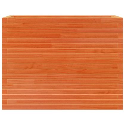 Градинска кашпа, восъчнокафява, 90x40x68,5см борово дърво масив