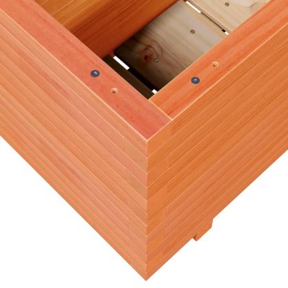 Градинска кашпа, восъчнокафяв, 110x40x49,5см борово дърво масив