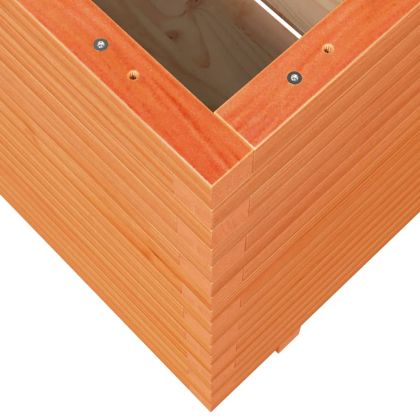 Градинска кашпа, восъчнокафява, 90x60x72,5 см, бор масив