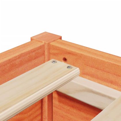 Рамка за легло без матрак, восъчнокафяв, 140x190 см, бор масив