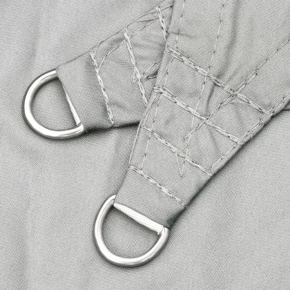 Слънцезащитно платно светлосиво 3,6x3,6x3,6 м 100% полиестер