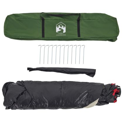 Къмпинг палатка, кабинна, 4-местна, зелена, бързо освобождаване