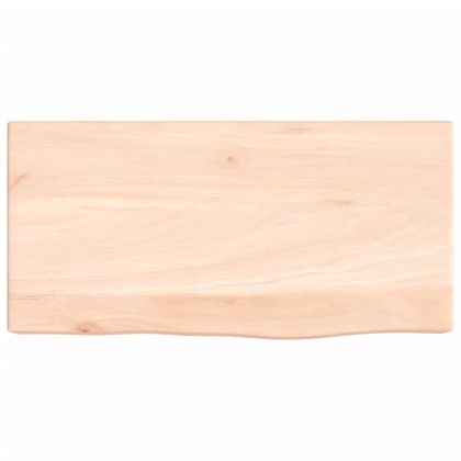 Стенен рафт 40x20x6 см необработен масивен дъб