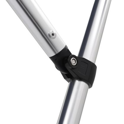 Тента за лодка, 4 дъги, черна, 243x180x137 см