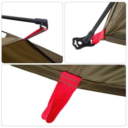 Риболовна палатка 4-местна масленозелена бързо освобождаване