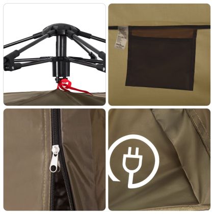 Риболовна палатка 4-местна масленозелена бързо освобождаване