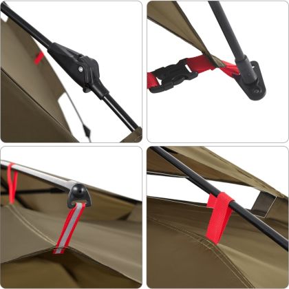 Риболовна палатка 4-местна кафява бързо освобождаване