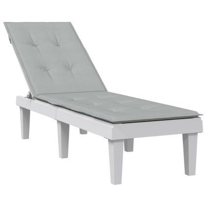 Възглавница за стол шезлонг меланж светлосива (75+105)x50x3 см
