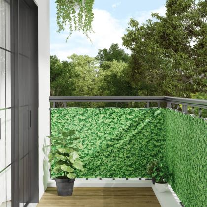 Лента за покриване на огради, зелени растения, 500x90 см, PVC