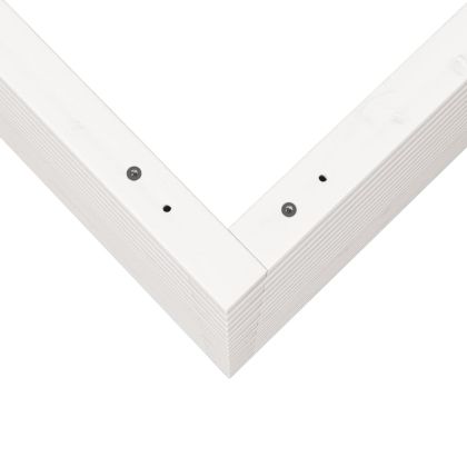 Градински сандък, бял, 60x60x68,5 см, масивна борова дървесина