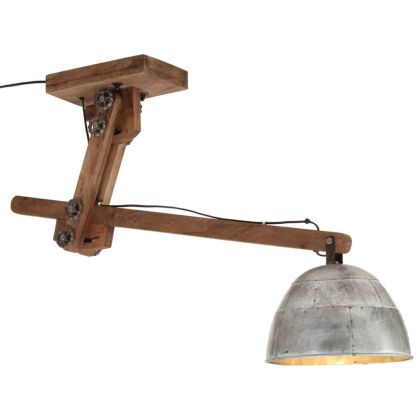 Лампа за таван 25 W, винтидж, сребриста, 105x30x65-108 см, E27