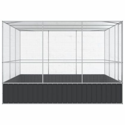 Волиера, сребриста, 311x307x212 см, стомана