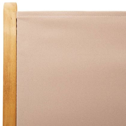 Накланящи градински столове 4 бр таупе плат и дърво масив