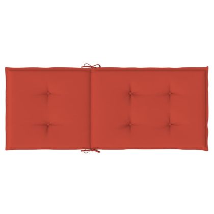 Възглавници за стол 6 бр меланж червени 120x50x4 см плат