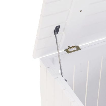 Кош за пране с колелца "RANA", бял, 45x45x64 см, бор масив