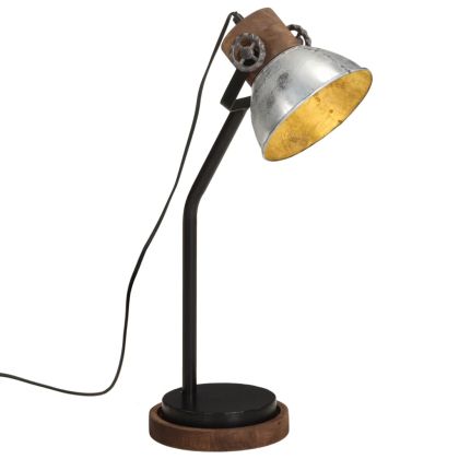 Настолна лампа, 25 W, винтидж, сребриста, 18x18x60 см, E27