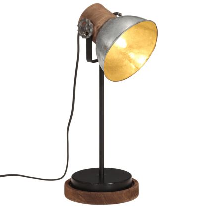 Настолна лампа, 25 W, винтидж, сребриста, 17x17x50 см, E27