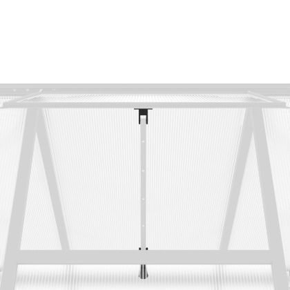 Оранжерия с основа рамка сребрист 224x169x195 см алуминий