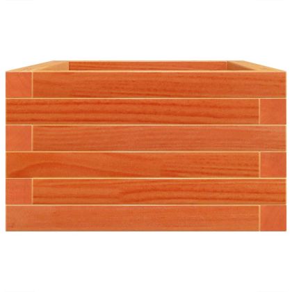 Градинска кашпа, восъчнокафява, 70x40x23 см, борово дърво масив