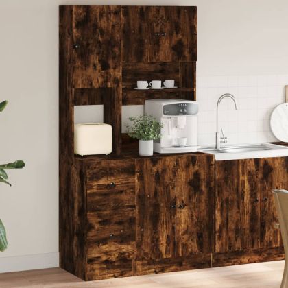 Кухненски шкаф, опушен дъб, 95x50x180 см, инженерно дърво