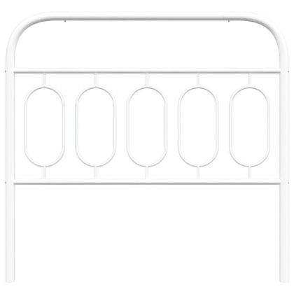 Метална табла за глава, бяла, 107 см