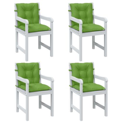 Възглавници за столове 4 бр меланж зелени 100x50x7 см плат