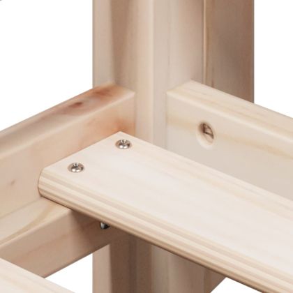 Таванско легло със стълба и покрив, 90x200 см, бор масив