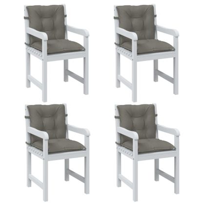 Възглавници за столове 4 бр меланж тъмносиви 100x50x7 см плат
