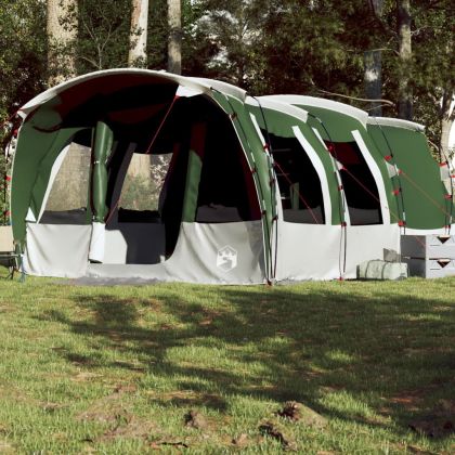 Семейна палатка, тунелна, 8-местна, зелена, водоустойчива