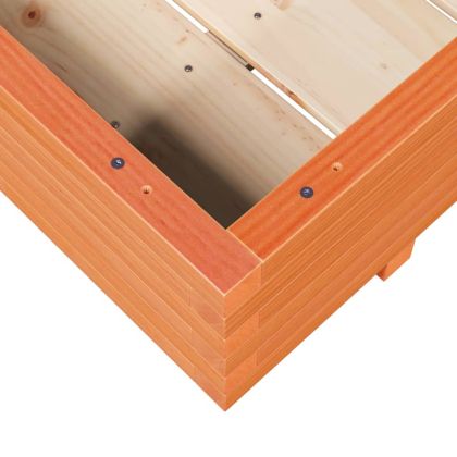 Градинска кашпа, восъчнокафява, 110x110x26,5 см, бор масив